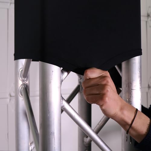 1.5m x 290mm Black Truss Cover - also Fits 5ft x 12in Box Truss - Spandex Truss Sock - Easy Installation Pull Over Truss Scrim