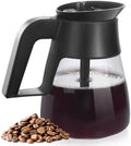 10 Cup Coffee Pot Replacement for Ninja Coffee Maker CM401 CP301 CFP101 CFP301 CP307 Glass Coffee Pot Replacement with Brewing Lid, Stainless Steel Metal Handle