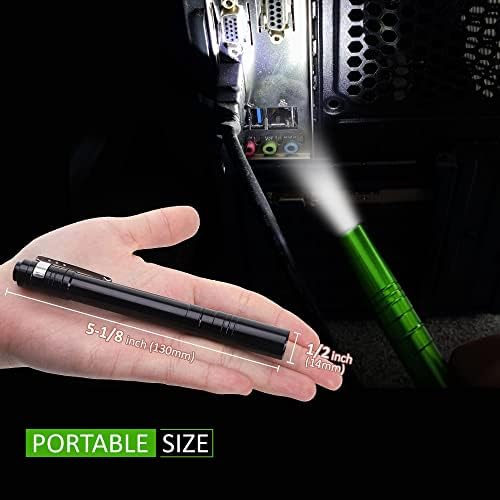 15-Pack LED Penlight - Pocket Bulk Pen Light Flashlight with Clip, 30-Piece Dry Batteries Included, Mini Pen Light for Inspection, Repairing, Camping and Training Course (15-Pack)