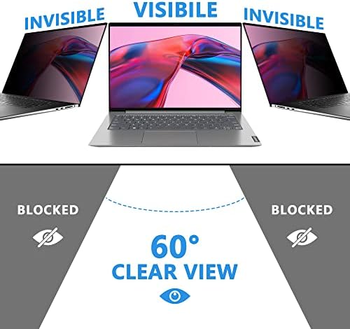 12.1 Inch Privacy Screen Filter Compatible with 16:9 Widescreen Display - Monitor, Desktop PC, Computer, Anti Spy/Easy Installation/Anti Glare/Blocking Blue Light