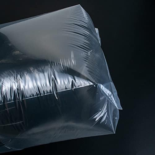 150 Piece Bread Loaf Bags - 8" x 18" Clear Gusseted Poly Bags with Free Twist Ties…