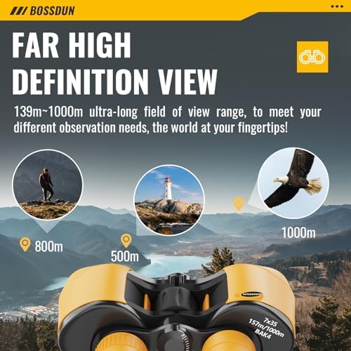 10x40 Binoculars for Adults - Compact High Powered HD Binoculars for Kids - Easy Focus and Low Light Vision of Waterproof Binoculars - Binoculars for Bird Watching Hunting Travel Cruise