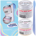 100% Natural Lip Scrub and Lip Mask, Vegan Conditioning Coconut Lip Exfoliator - Gentle Exfoliant, Sugar Lip Polish and Lip Exfoliator Scrubber for Chapped and Dry Lips (Original 3pc Set)