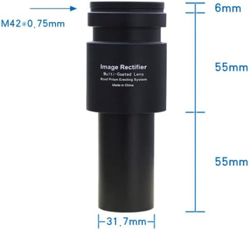 1.25" Positive Image Rectifier, 1.5X Magnification, M42*0.7mm Thread for Telescope Accessory, Astronomy Enthusiasts