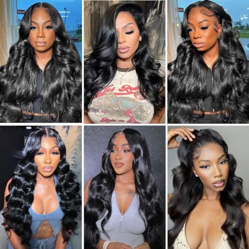 12A Human Hair Bundles 3 Bundles With Closure Body Wave Bundles Human Hair 100% Unprocessed Brazilian Virgin Hair Bundles Human Hair Extensions Quick Weave Bundles Human Hair Natural Black 24 26 28+22