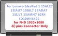 15.6" Replacement for Lenovo IdeaPad 1 15ALC7 15IAU7 15IGL7 15ADA7 15IJL7 15AMN7 82R4 5D10W46422 LCD Screen Replacement Display Panel FHD 40Pins (Only for Touch Version)