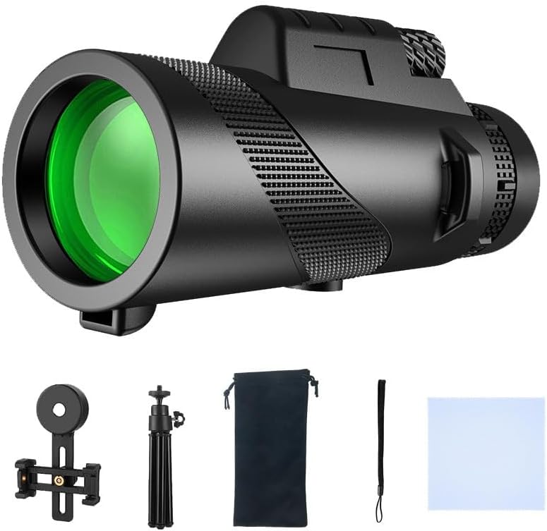 12X50 monocular Telescope, Compact Designed for Bird Watching, Hiking, 12x Magnification, Black