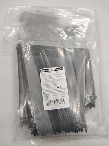 1000 Pcs Black Cable Zip Ties Assorted Sizes 4/6/8/10/12 Inch Heavy Duty Plastic Tie Wraps Mixed Pack Self Locking Nylon Wire Ties