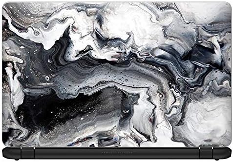 15 15.6 inch Laptop Notebook Skin Vinyl Sticker Cover Decal Fits 13.3" 14" 15.6" 16" HP Lenovo Apple Mac Dell Compaq Asus Acer / Marble White Grey Swirl Beautiful