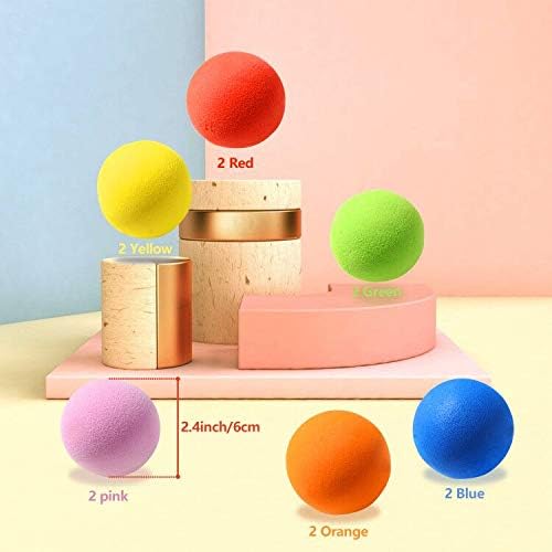 12 Pieces Soft Foam Balls Lightweight Mini Play Balls for Safe Indoor Toys Fun Vibrant Assorted Colors Orbs Unique Birthday Party Favors for Boys and Girls