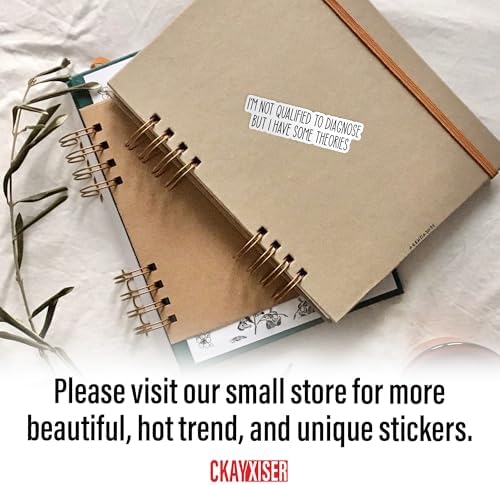 (3Pcs) I'm Not Qualified to Diagnose Sticker But I Have Some Theories Funny Sarcastic Sticker 3" Waterproof Die-Cut Vinyl Laptop Water Bottle Sticker Funny Birthday Gifts for Her Him 3 Inches