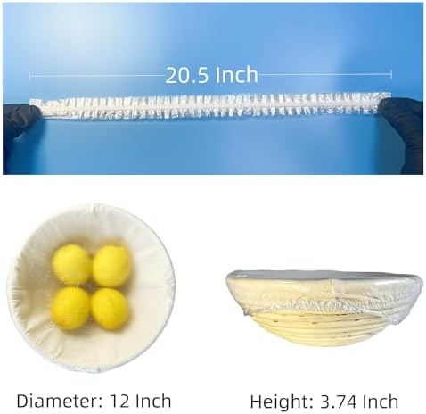 100pcs Bowl Covers Bread Proofing, Fits Bowls up to 12", Shower Caps Sourdough Bread Baking Supplies accessories, Sourdough Proofing Covers, BPA Free, Food Grade