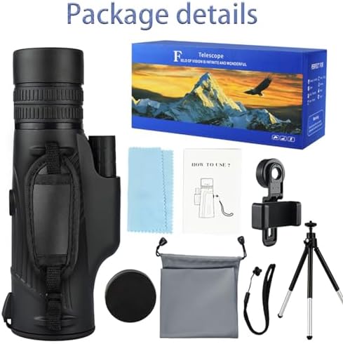 10-30 Zoom Monocular Telescope, Adult 10-30x42 Zoom Monocular, Compact Portable Monocular, Lightweight Handheld Pocket Telescope with Hand Strap, Zoom Monocular Telescope for Bird Watching