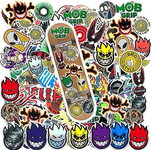 100Pcs Skateboard Stickers, Skateboading Pack Stickers for Suitcase Skateboard Laptop Computer Water Bottles Car Teens Boys Girls Decal Waterproof Sticker.