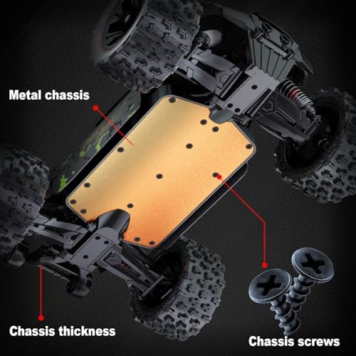 1/14 Brushless RC Cars for Adults Fast 50+ mph, RC Trucks 4x4 Offroad Waterproof, Electric Powered High Speed Remote Control Car, Scary Fast Extreme RC Truggy with 3S Battery for Snow Sand