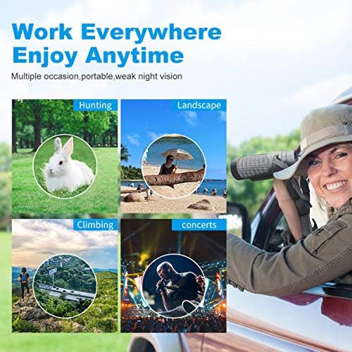 12x42 Binoculars for Adults, Binoculars with Weak Light Vision, Smartphone Photograph Adapter - 18mm Large View Eyepiece,16.5mm Super Bright BAK4 Prism FMC Lens for Birds Watching Hunting Sports