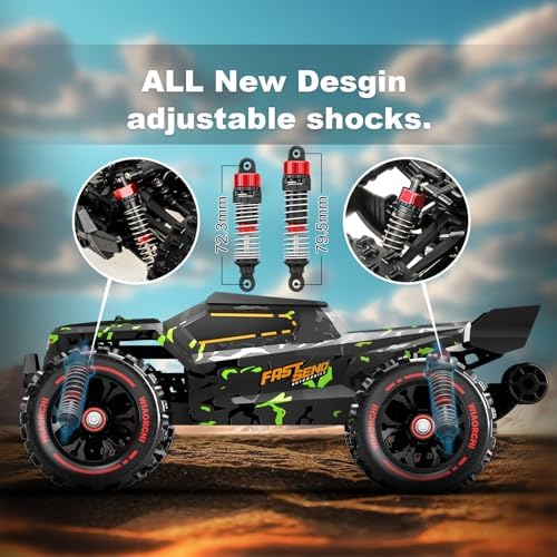 1/14 Brushless RC Cars for Adults Fast 50+ mph, RC Trucks 4x4 Offroad Waterproof, Electric Powered High Speed Remote Control Car, Scary Fast Extreme RC Truggy with 3S Battery for Snow Sand