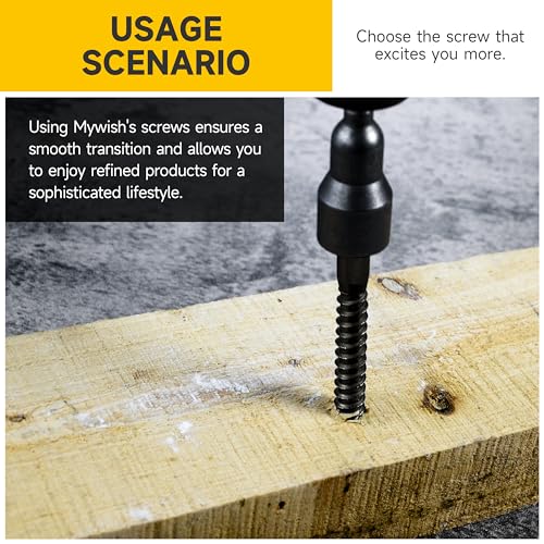 (20Sets) 1/4" x 2" Hex Head Lag Bolts, Heavy Duty Lag Screws with Washers, 304 Stainless Steel Bolts 18-8, Lag Screws Wood Screws, Partial Thread Black Oxide, 1/4 Bolt by Mywish