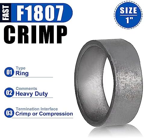 10-Pack EFIELD 1-inch Pex Copper Crimp Rings For Pex Pipe Connection,Black-Oxidized Surface Treatment For Corrosion Resistance