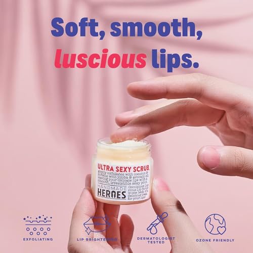 100% Natural Lip Scrub Vegan Conditioning Coconut Lip Exfoliator Gentle Exfoliant Sugar Lip Polish and Lip Exfoliator Scrubber for Chapped and Dry Lips (Lip Scrub and Lip Mask Gift Set)