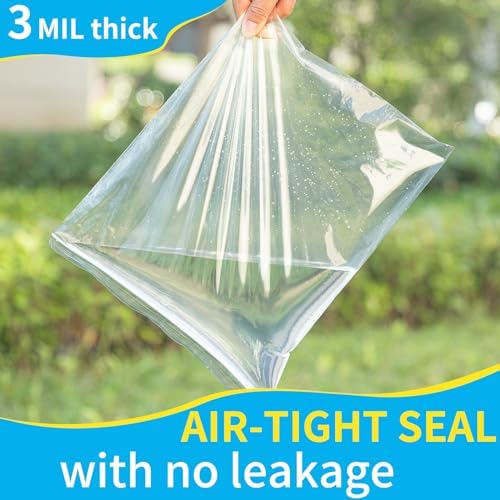 10" X 13" (120 Count) Clear Large Zip Bags, Poly Plastic Bags with Resealable Lock Seal Zipper for Clothing, T-Shirt, Prints, Photos, Documents