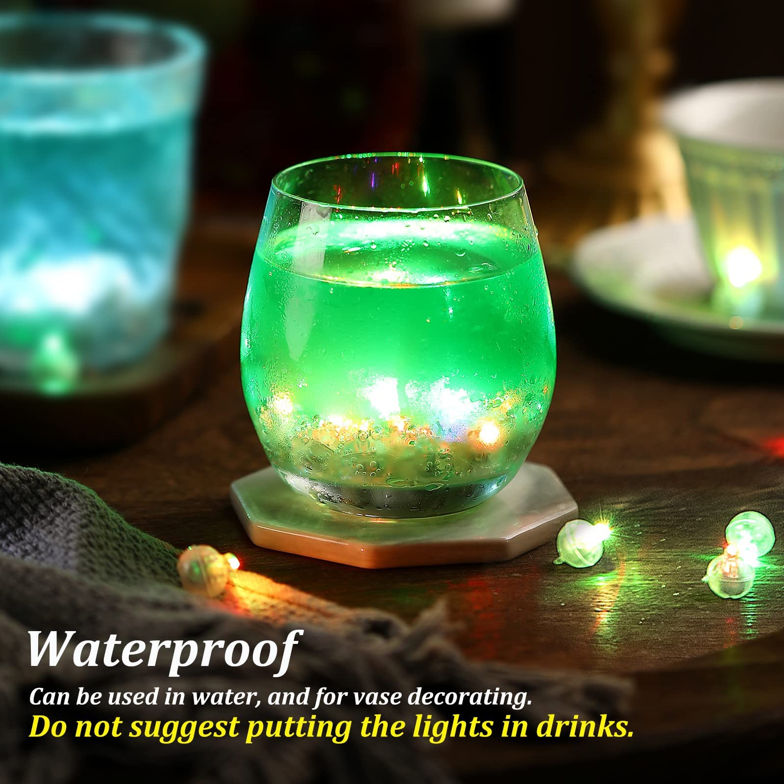 100PCs Mini Led Lights,Flash Led Balloons Light 5 Colors for Party Decorations Neon Party Lights for Paper Lantern Easter Eggs Birthday Wedding Halloween Christmas Decoration - Blinking Mix Color