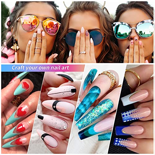 100% Kolinsky Acrylic Nail Brush Size 8,3D Nail Brushes for Acrylic Application Pure Handmade Round Shape,Professional Nail Art Brush Manicure for Women (#8)