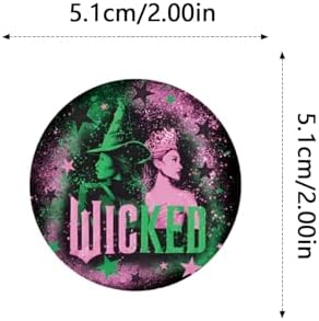 128Pcs Wicked Stickers Pack, Witch Aesthetic Vinyl Waterproof Sticker Decals for Water Bottle,Laptop,Phone,Skateboard,Scrapbooking,Bumper Choice for Teens Adults Fans for Party Supply