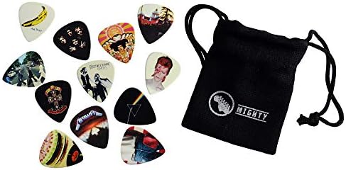 12 x Classic Albums Guitar Pick Set. Guitar Plectrums For Every Guitarist. Double Sided Printing. Picks Sized 0.46, 0.71, 0.81, 0.88, 0.96 And 1.2 mm Included (Set 1)