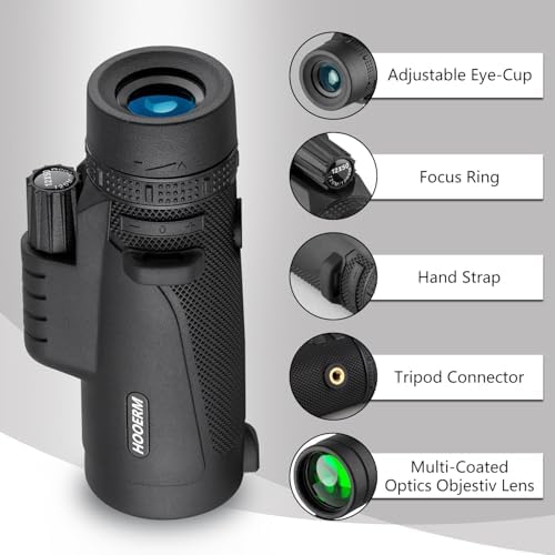 12x50 Monocular Telescope with Smartphone Adapter for Adults, High Power FMC BAK4 Prism, Waterproof Fogproof Shockproof, Compact Lightweight for Bird Watching Hunting Hiking Camping Travel