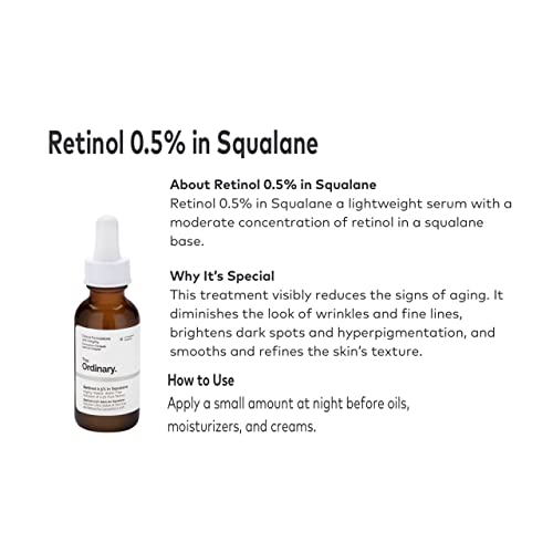 The Ordinary Retinol 0.2% in Squalane - 30ml, reduce the appearances of fine lines