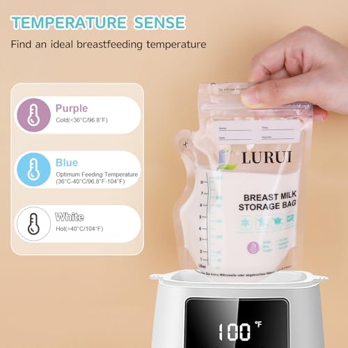 120 Pcs BPA-Free Breastmilk Storage Bags, 8Oz, Milk Storage Bags Breastmilk with Pour Spout,Temp-Sensing Color Change, Milk Bag with Self Standing for Breastfeeding (120 Count)