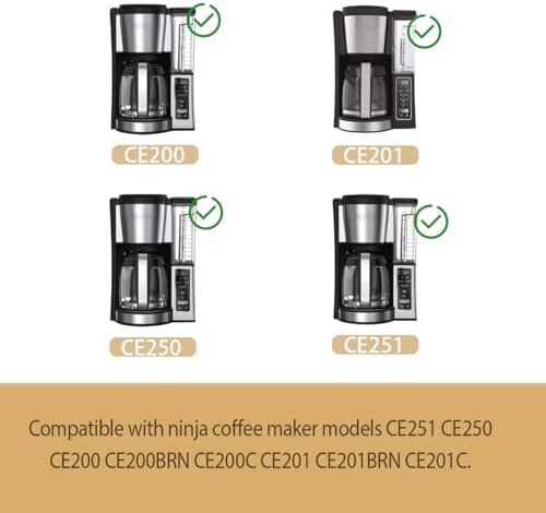 12 Cup Coffee Pot Replacement for Ninja CE251 CE250 CE200 CE200C CE201 CE201C Coffee Maker Glass Carafe