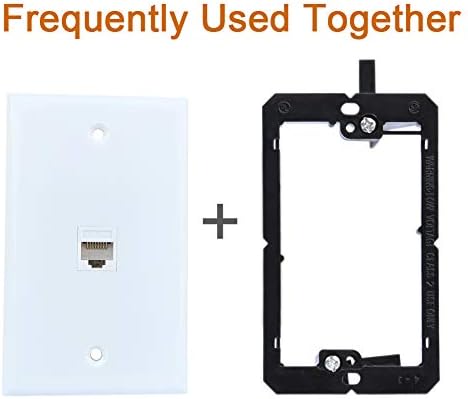 1 Port CAT6 Ethernet Punch Down Jack Wall Plate with Tool - 1 Gang Cat 6 RJ45 Keystone Jack Punchdown Cover Plate for CAT7/CAT6/CAT5e Network Cable - White