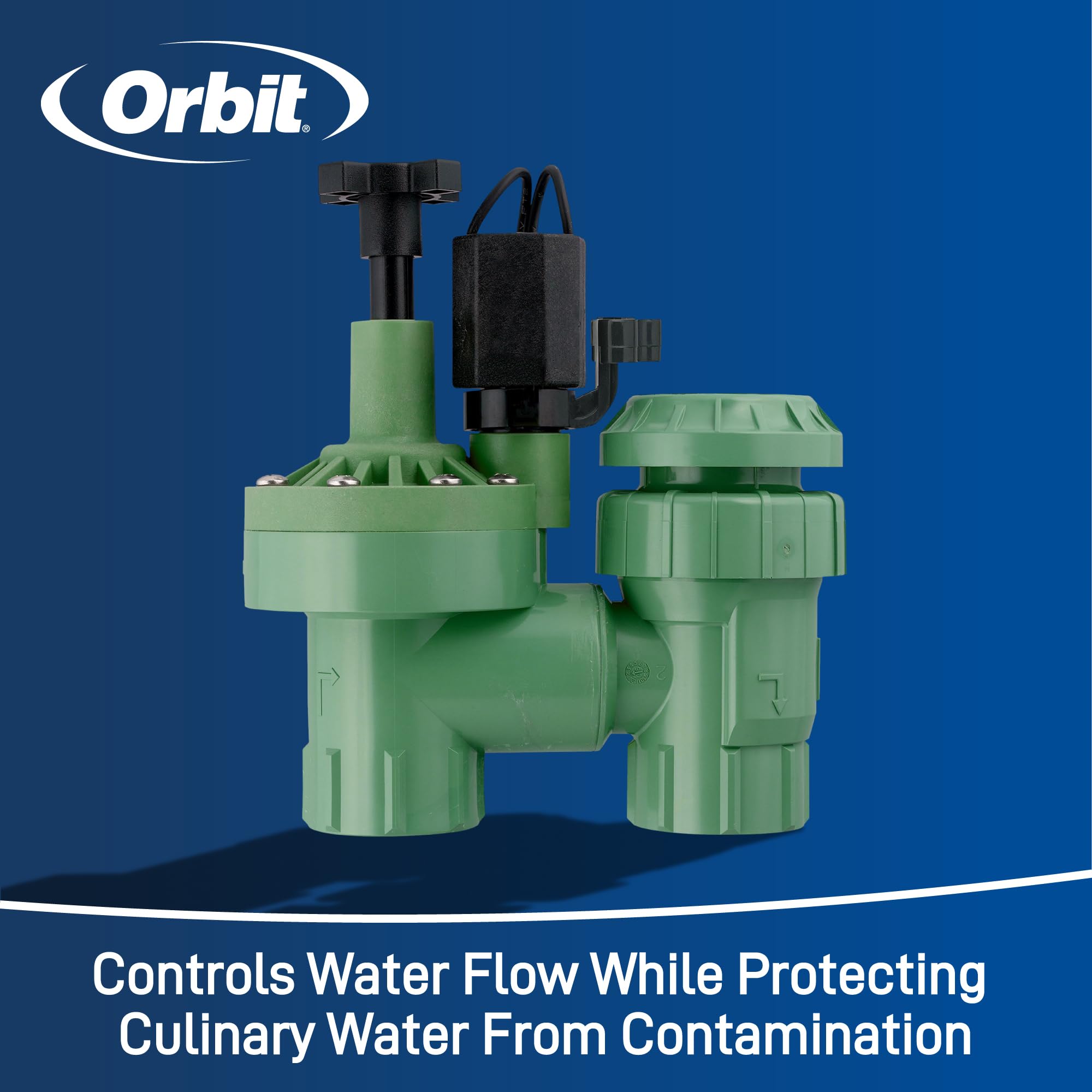 1-Pack Orbit 57623 3/4" FPT 100 Series Anti-Siphon Automatic Sprinkler Valve with Flow Control