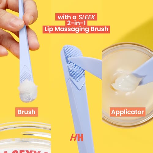 100% Natural Lip Scrub and Lip Mask, Vegan Conditioning Coconut Lip Exfoliator - Gentle Exfoliant, Sugar Lip Polish and Lip Exfoliator Scrubber for Chapped and Dry Lips (Original 3pc Set)