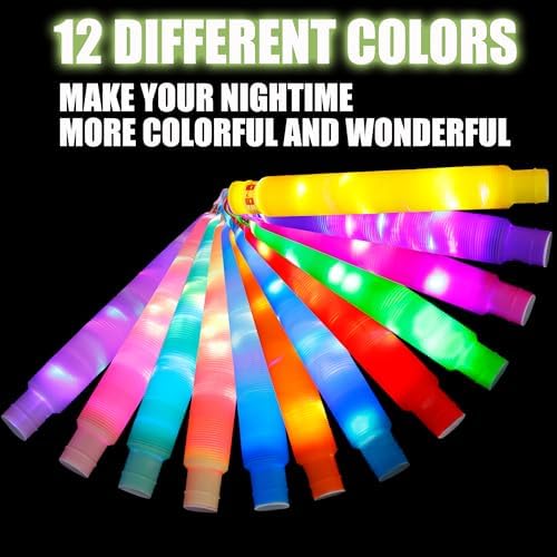 15 PCS Glow Sticks, Glow in The Dark Party Supplies, Bulk Light Up Party Favors, Glow Bracelets Necklaces, Neon Party Decorations,Easter Basket Stuffers Birthday Wedding Camping Decorations