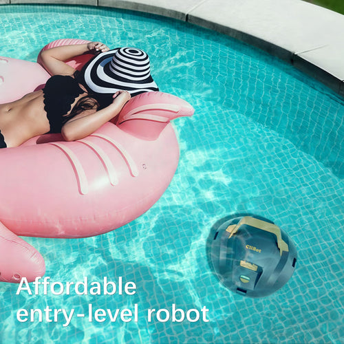 (2026 Upgrade) CliBot Cordless Pool Vacuum for Above Ground Pool - Dual-Motor Automatic Pool Cleaner with 120Mins Runtime, Easy One-Button Operation for Flat In-Ground and Above Ground Pools