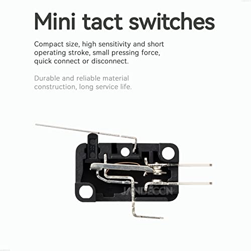 10Pcs Lead Limit Switch Hinge Lever, SPDT 1NO 1NC Snap Action Micro Switch V-152-1C25