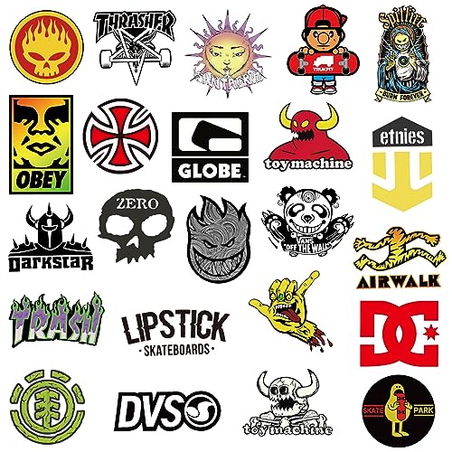 100 PCS Vinyl Random Skateboard Cool Stickers no Repeat Stickers Notebook Stickers Guitar Trolley case Stickers Waterproof car Graffiti Stickers The Teen Boys and Girls