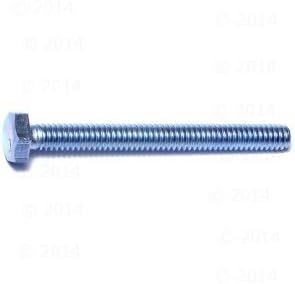 014973243876 Full Thread Hex Tap Bolts, 1/4-20 x 2-1/2, Piece-100, zinc