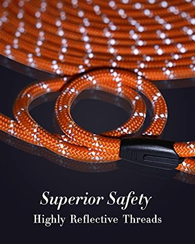 (2 Pack) Long Dog Leash for Dog Training 15FT/30FT/50FT, Dog Rope Check Cord with Reflective Thread for Large Medium Small Dogs, Dog Tie-Out Cable Lead for Hunting, Camping&Backyard