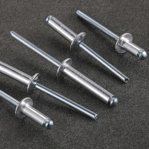 (300Pcs) 1/8"x1/2" Aluminum blind pro Rivets,Aluminum Grip and Steel Mandrel