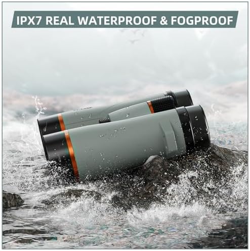 10x42 Professional ED Binoculars for Adults High Powered with Binocular Harness Strap, Phone Adapter and Tripod, Large View Waterproof Binoculars for Hunting Bird Watching Cruise Ship Travel Hiking