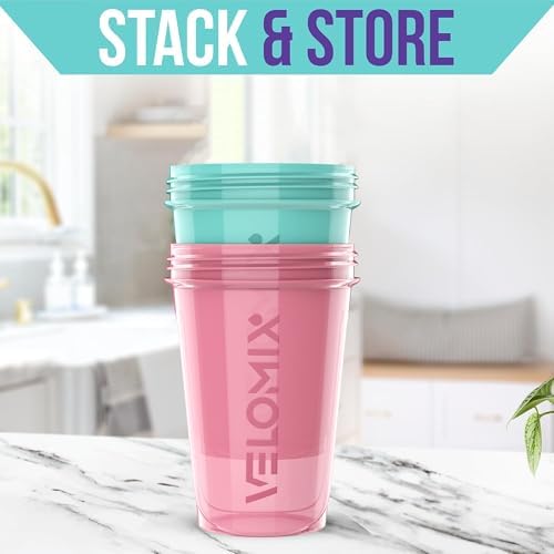 2 Pack- 20 oz Protein Shaker Bottles for Protein Mixes - 2x Wire Whisk | Leak Proof Shaker Cups for Protein Shakes and Pre Workout | Protein Shaker Bottle Pack | Protein Mixer Cup