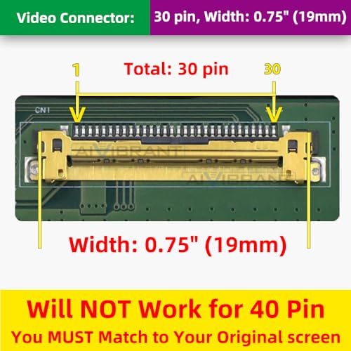 15.6'' Non-Touch 30Pin Replacement Screen Compatible with B156HAN01.1 -HW:0B/1A/3A/5A, B156HAN06.0 -HW0A/2A/1A, B156HAN06.3-0A/0B/4A/NA, FHD 1920x1080, IPS, w/Bracket Display Panel