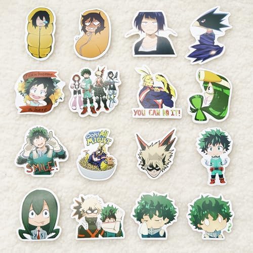 100PCS MHA Stickers, Anime My Hero Stickers Academi Cute Stickers, Waterproof Vinyl Decals for Water Bottles,Laptop,Computer, Stickers for Fans Adults Teens Kids