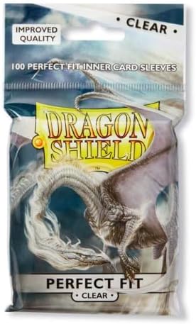 10 Packs Dragon Shield Perfect Fit Clear Inner Sleeves Standard Size 100 ct