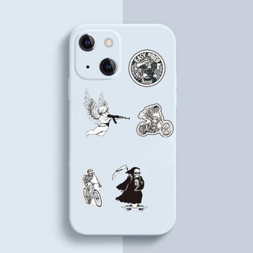 100PCS Gothic Stickers for Water Bottle,Black White Skull Stickers,Waterproof Vinyl Stickers Perfect for Phone Laptop Car Skateboard Journaling Luggage (Gothic)