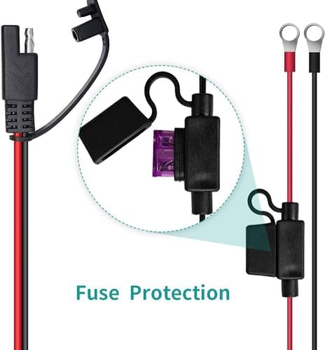12V / 6V Battery Trickle Charger Maintainer, 1.5A Automatic Smart Float Charger Battery Charger for Motorcycle Lawn Mower Car Boat Tractor ATV, SLA VRLA Gel Cell AGM Lead Acid Batteries